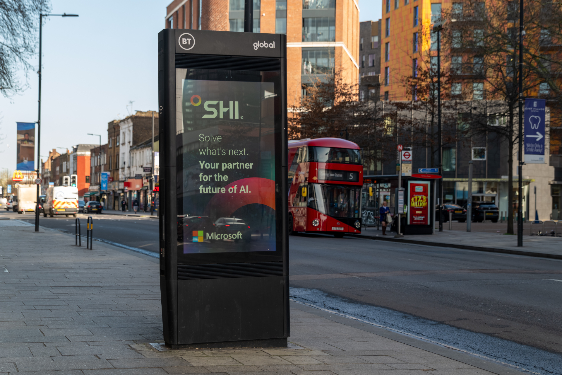 SHI x Microsoft BT Street Hub — East Village dental backdrop, London