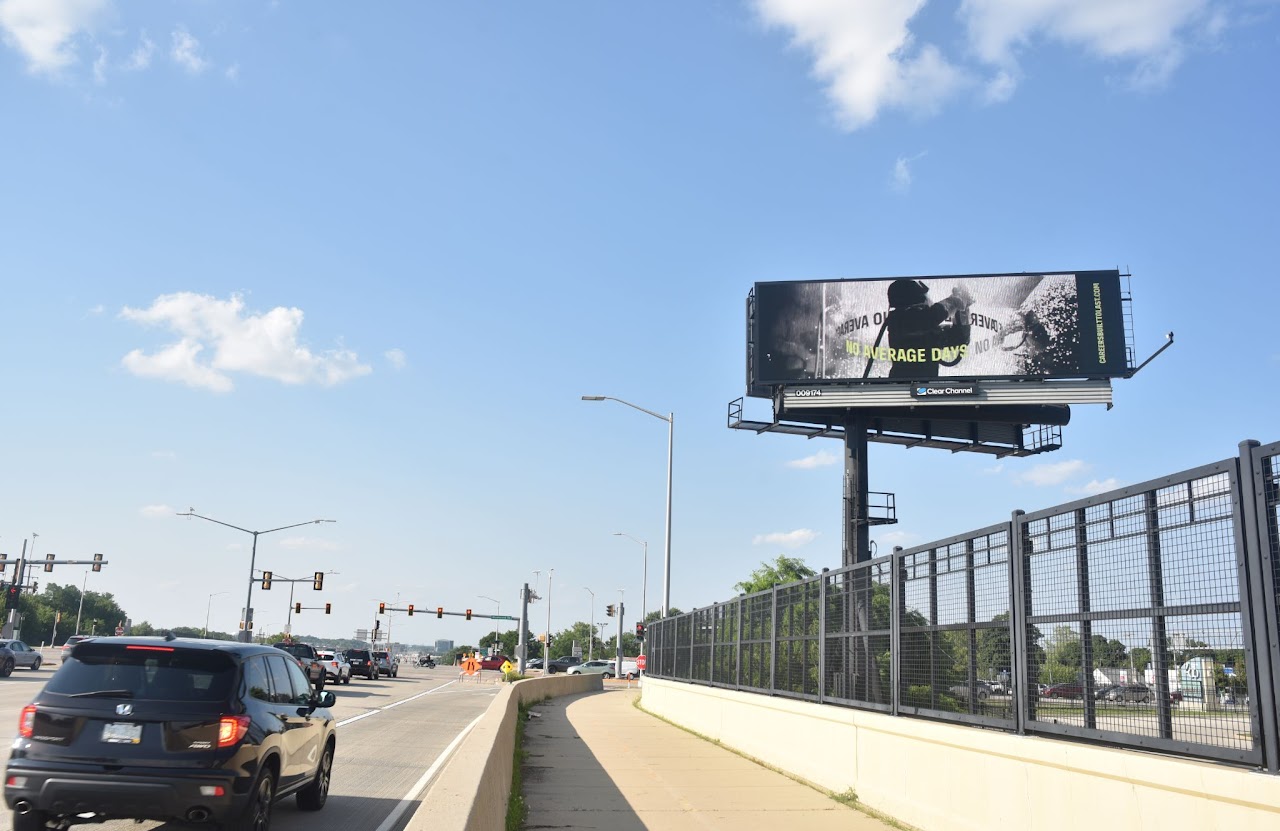 BlueForge Alliance 'No Average Days' Clear Channel highway digital billboard, Milwaukee DMA