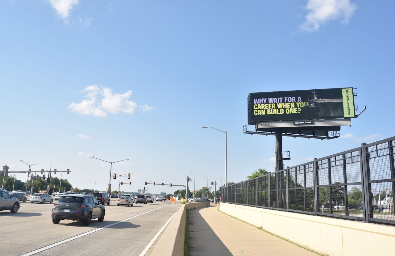 BlueForge Alliance 'Why Wait For A Career When You Can Build One' Clear Channel highway billboard, Milwaukee