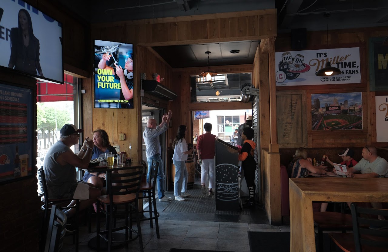 BlueForge Alliance 'Own Your Future' DOOH placement inside Cleveland sports bar