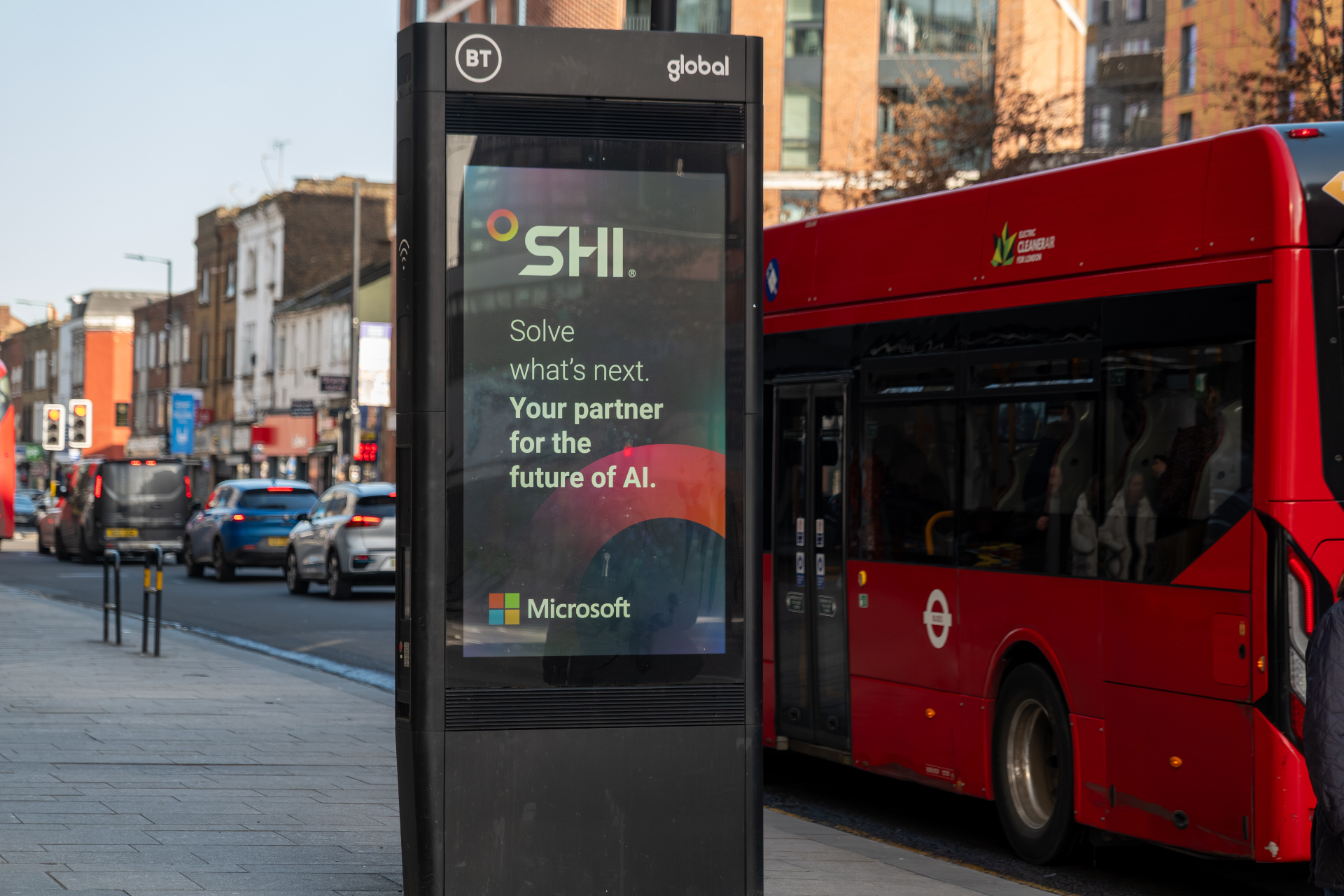 SHI Microsoft DOOH placement in central London