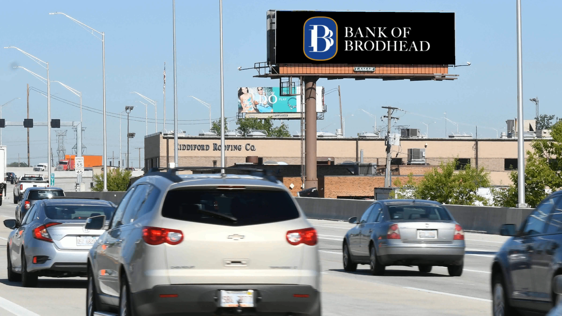 Bank of Brodhead digital billboard on commuter highway