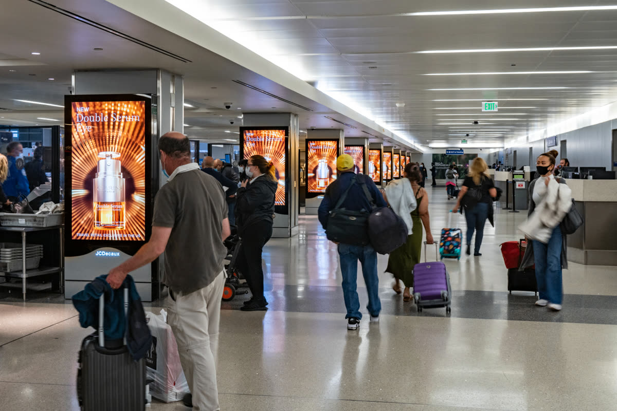 Airport Concourse — real DOOH placement